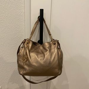 Micheal Kors MD Gather Shoulder Tote Bronze